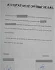 Contrat de bail 